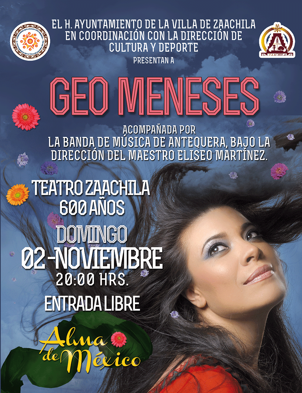 Canta Geo Meneses en la Fiesta de los Muertos de Zaachila