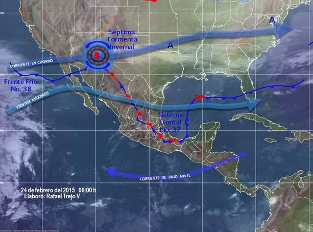 Se prevé evento “Norte” en el Istmo de Tehuantepec debido al Sistema Frontal 37