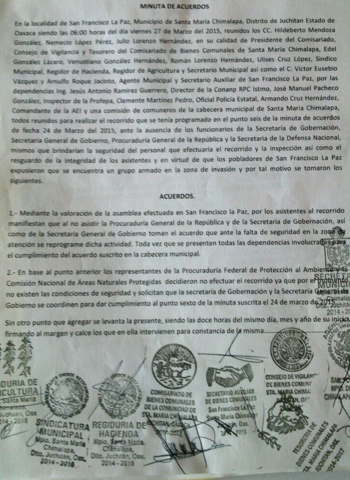 Zoques llaman “burla” a la ausencia de  funcionarios en recorrido a zona de conflicto