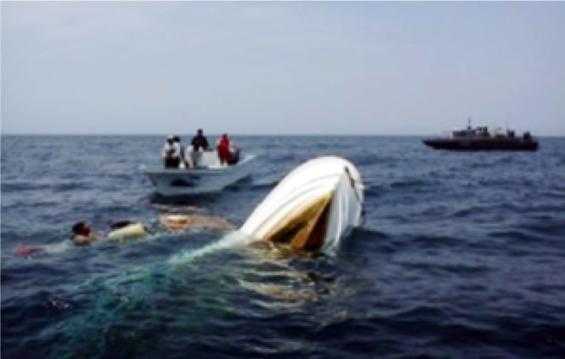 Volcadura de una lancha en el Golfo de Tehuantepec deja dos muertas