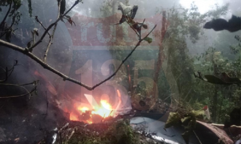 Se estrella helicóptero de Telmex en Chilchotla; tres muertos y un herido el saldo preliminar