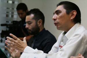 Conferencia de prensa del SAT en Oaxaca. Foto: Estación Foto/pagina3.mx