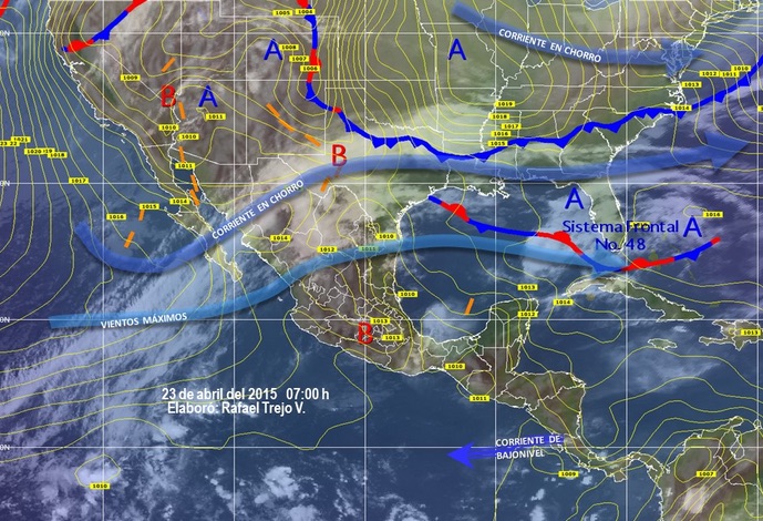 Continuarán lluvias fuertes con tormentas eléctricas en el sureste del país, así como temperaturas cálidas a calurosas