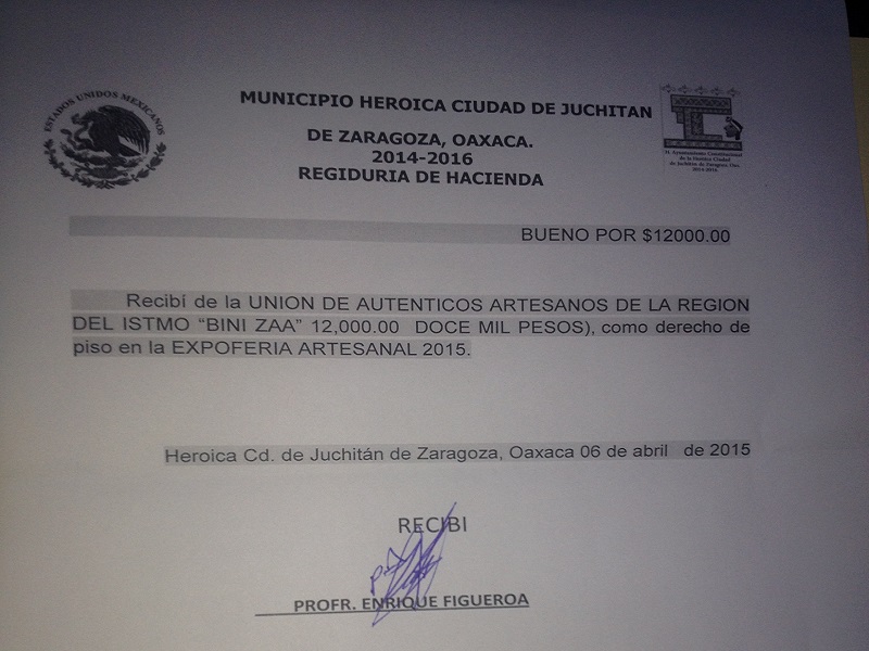 Artesanos de Juchitán denuncian cobro excesivo en Expoferia Artesanal 2015