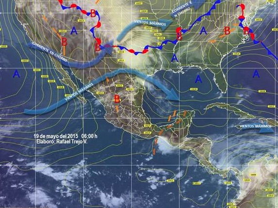 Temperaturas cálidas a muy calurosas sobre la mayor parte del país y lluvias menores en Oaxaca