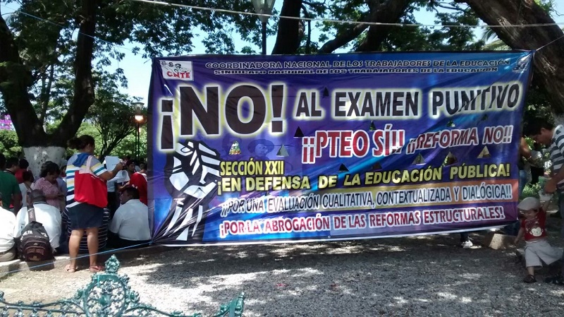 Sección 22 realiza mítines en plazas públicas del Istmo de Tehuantepec