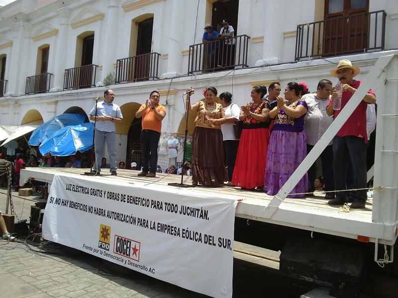 Realiza COCEI mitin de información respecto a instalación de parque eólico
