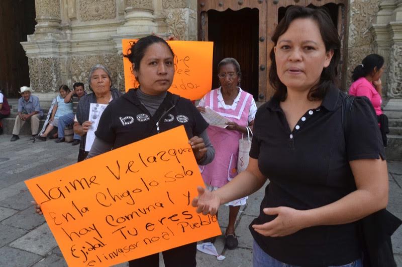Comuneros de Lachigoló acusaron a Jaime Velásquez de despojo y difamación