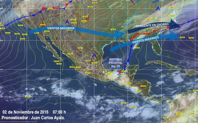 Entrada de humedad propiciará potencial de lluvias fuertes en territorio oaxaqueño