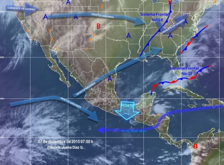 Prevalecerán lluvias en Oaxaca y evento de Norte en el Istmo de Tehuantepec