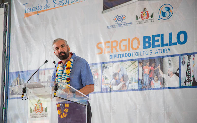 En San Martín Mexicapam, presenta Sergio Bello informe de trabajo de resultados
