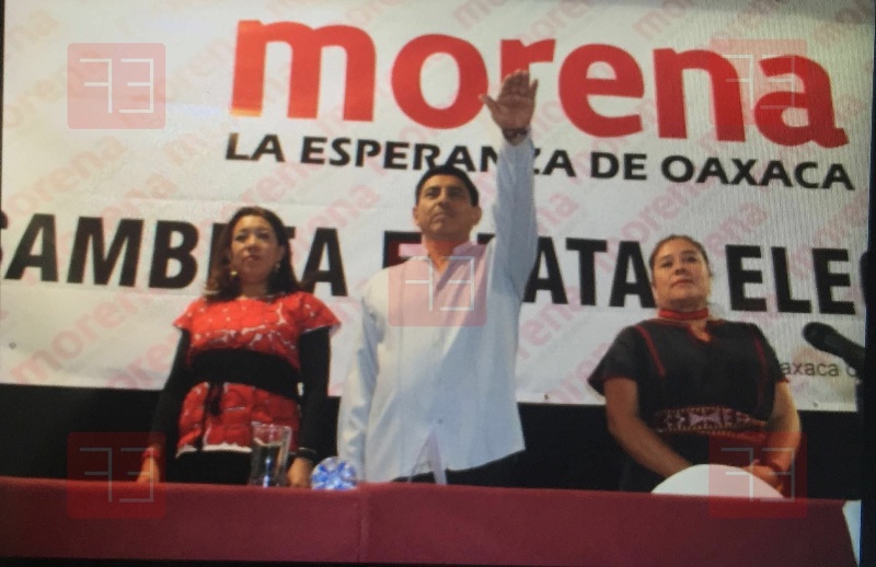 #EleccionesOaxaca Salomón Jara toma protesta como candidato de Morena y llama a Benjamín Robles a sumarse