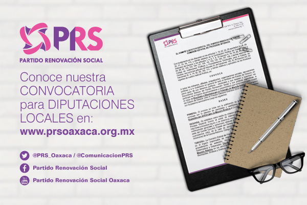 PRS abre Convocatoria para Diputadas y Diputados