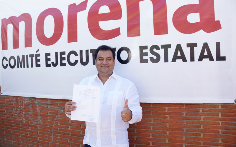 #EleccionesOaxaca Oswaldo García se registra como precandidato de Morena por Oaxaca de Juárez