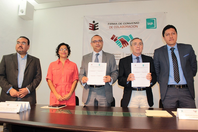 IEEPCO e IAIP sigan convenio de colaboración en materia de Transparencia