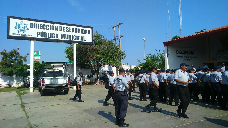 Protestan Policías Municipales para exigir mejoras a su labor