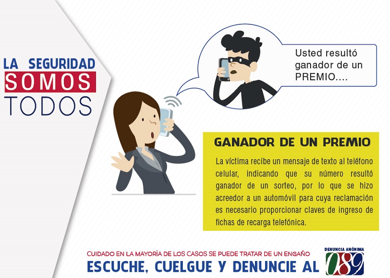 Identifica SSPO números telefónicos que operan para cometer fraudes con la modalidad de ganador de premio