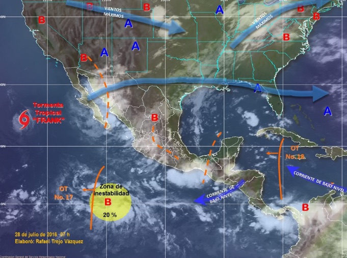 Persistirá ambiente caluroso y lluvias puntuales muy fuertes en Oaxaca