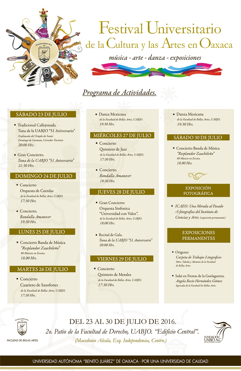 Festival Universitario de la Cultura y las Artes en Oaxaca