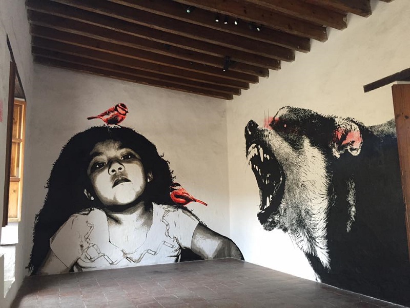 Pese a censura de gobierno priista, el arte urbano de Lapiztola llega al IAGO