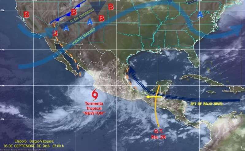 Onda tropical número 26 favorecerá tormentas muy fuertes en Oaxaca