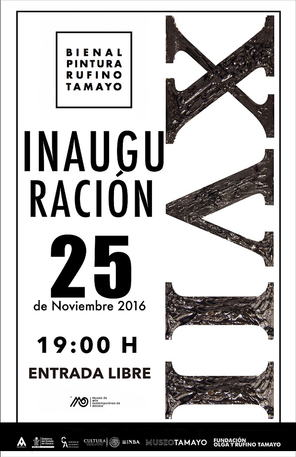 Los ganadores de la Bienal de Pintura Rufino Tamayo 2016 serán premiados el 25 de noviembre en el MACO