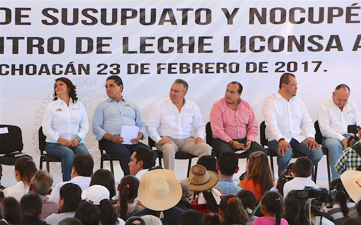 Con Liconsa, EPN atiende nutrición de población michoacana: Silvano