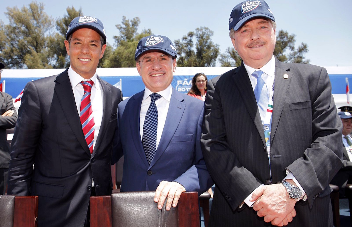 Asiste Murat Hinojosa con Peña Nieto a Feria Aeroespacial México 2017