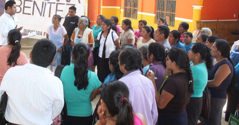 Cafeticultoras de Los Naranjos Esquipulas trabajan sus parcelas con el apoyo gestionado de la diputada Mariana Benítez
