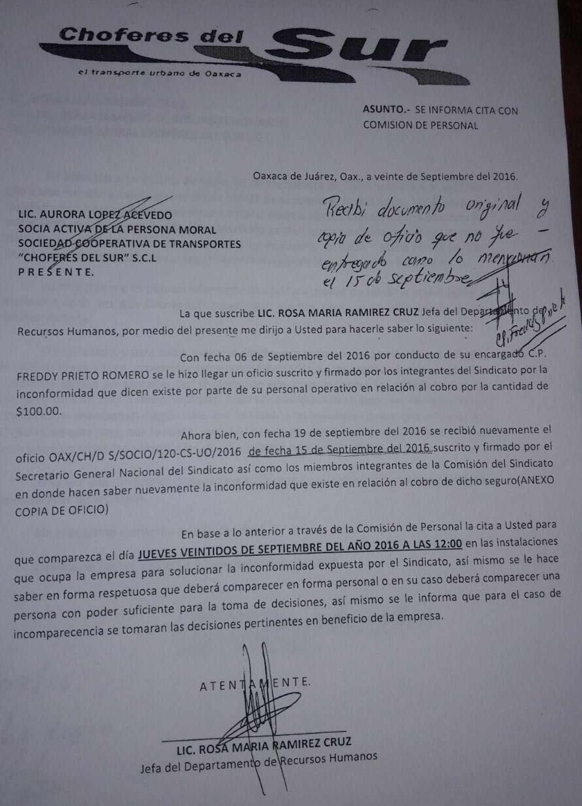 Aurora López falsa redentora de choferes; les cobra ilegalmente $100 diarios de seguro de viajero