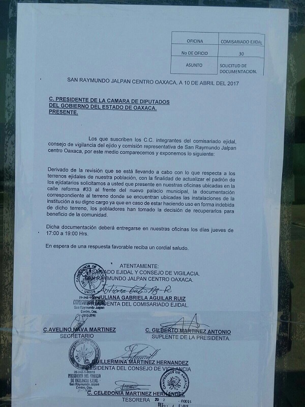 Autoridades de Jalpan, advierten con recuperar terrenos donde se ubica el Congreso y la Anáhuac