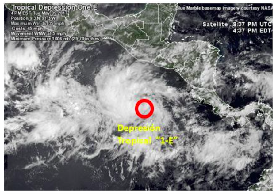 Se forma la primera tormenta tropical de 2017: Adrián