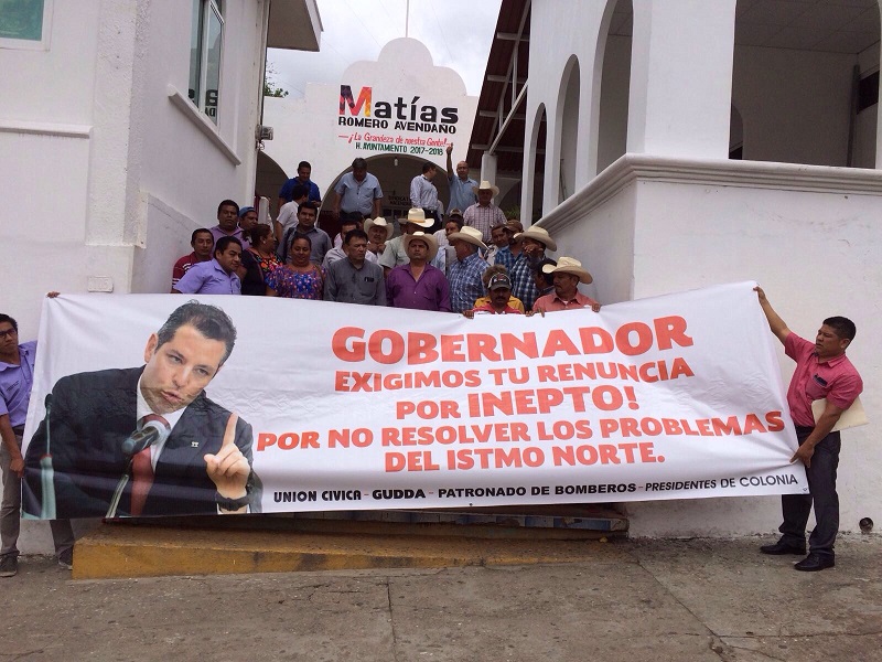 Ong´s demandan seguridad para Matías Romero y exigen renuncia del gobernador de Oaxaca
