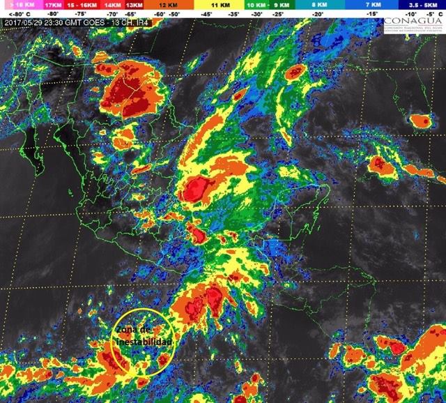 Se presentarían fuertes lluvias en Oaxaca