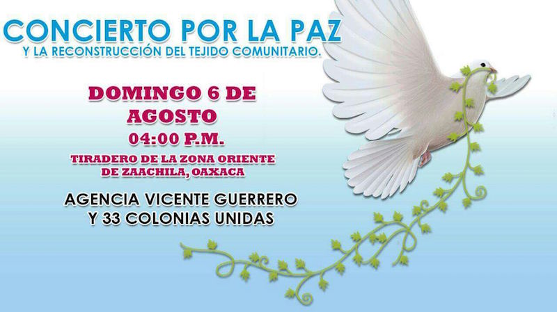 “Concierto por la Paz” en el basurero municipal, esfuerzo para resarcir daños de la 14 de Junio
