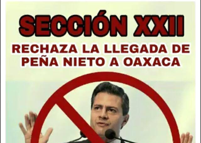 Maestros se declaran en alerta máxima para manifestarse ante la visita de Enrique Peña Nieto
