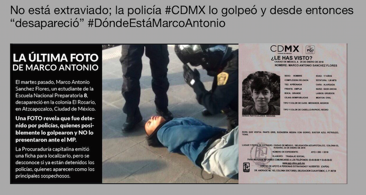 La policía de Ciudad de México, en el punto de mira por la desaparición de un menor