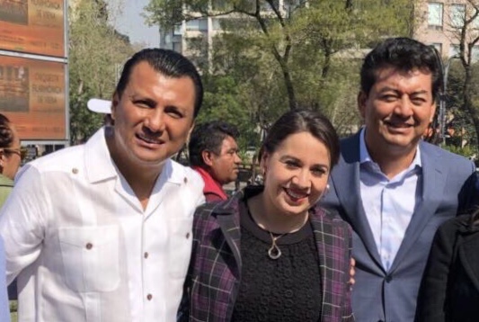 El priísta Corpus, el candidato al Senado por el PRD; Gurrion, el candidato del PAN en la capital