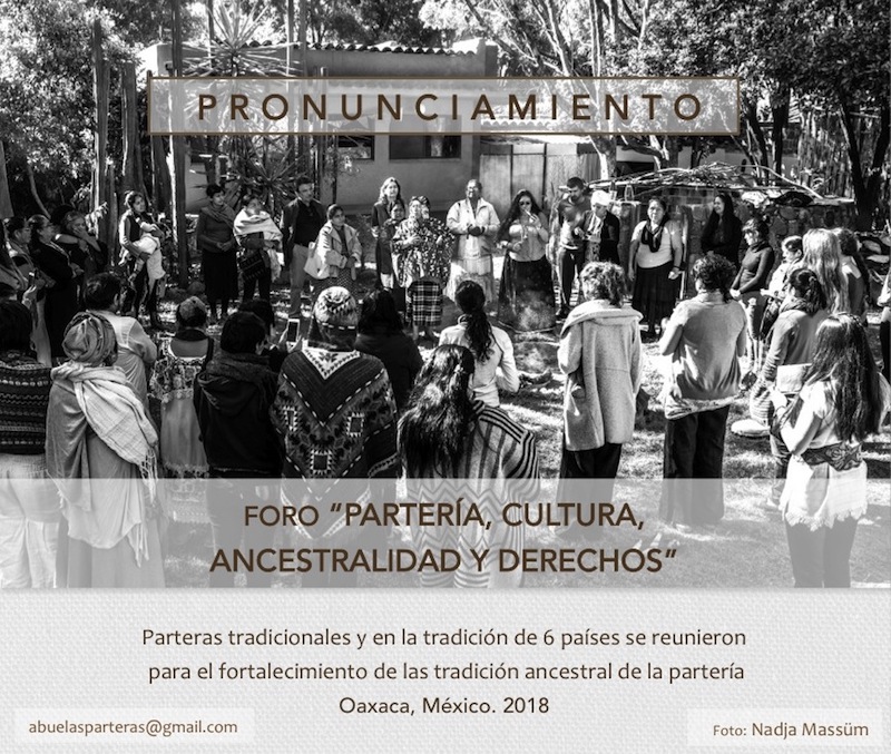 Pronunciamiento del Foro “Partería, Cultura, Ancestralidad Y Derechos”
