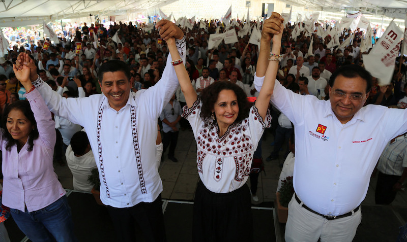 Candidata de Morena, Susana Harp, va contra extranjeros que explotan y plagian manifestaciones culturales indígenas