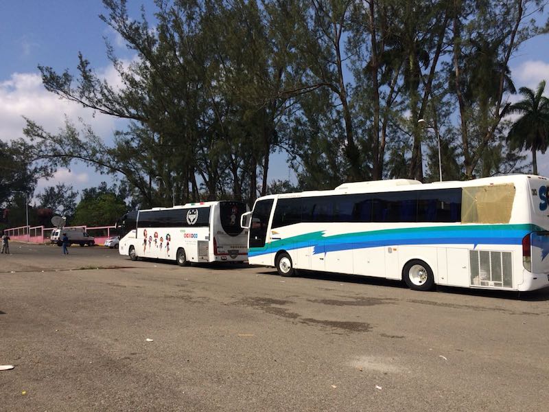 Migrantes avanzan su viacrucis en camiones y otros más montan “la bestia”