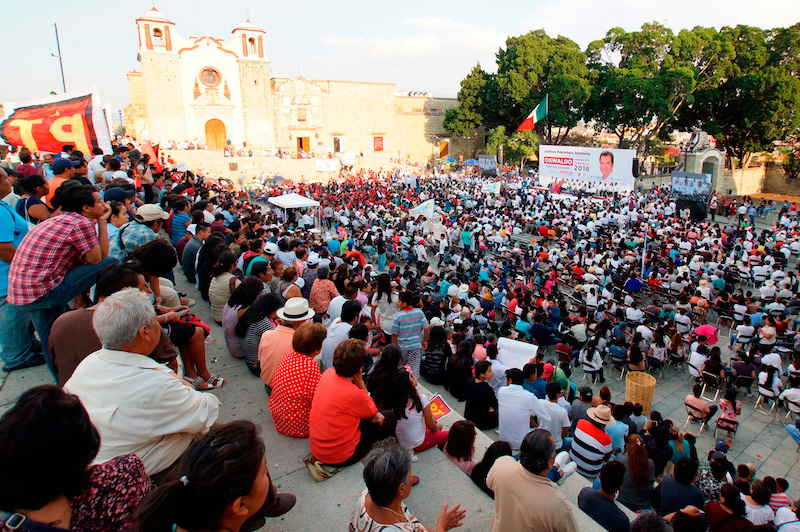 Contundente inicio de campaña de Oswaldo García en Oaxaca de Juárez