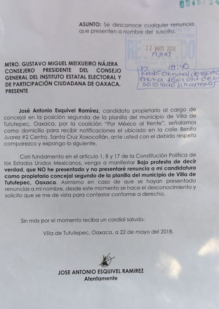 Carmona y Amador Jara ejercen violencia política contra aspirante a edil