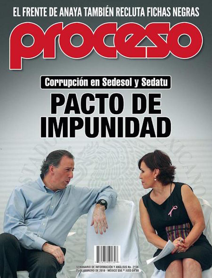 Anaya editó una portada de Proceso que mostró en el debate, para ocultar señalamientos al Frente