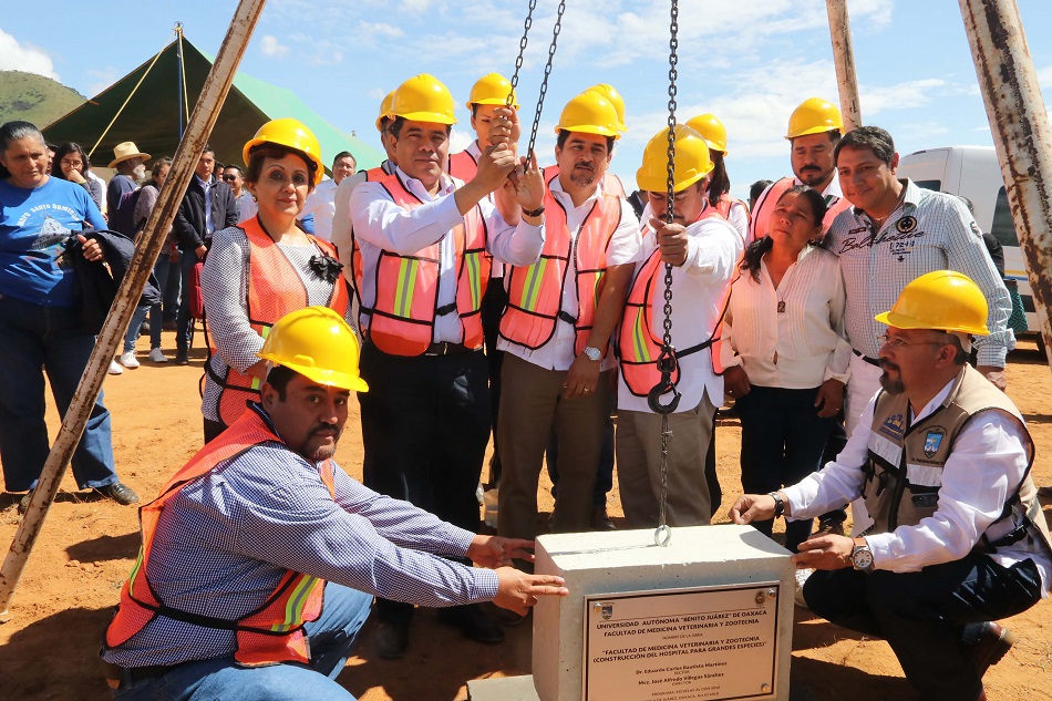 Inicia UABJO construcción del Hospital de Grandes Especies de la FMVZ