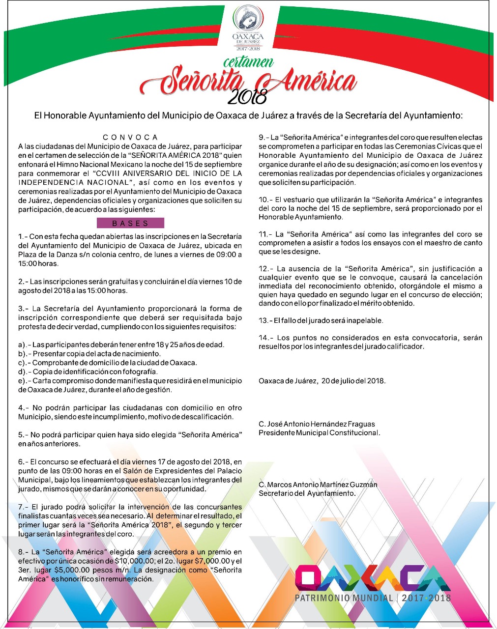 Convocan a participar en certamen de selección de la “Señorita América 2018”