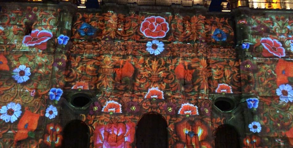 Rinden tributo a las y los artesanos de Oaxaca con Vídeo Mapping, en la Catedral