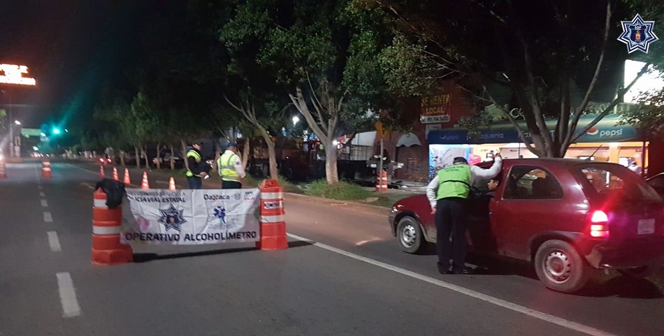 Sanciona Policía Vial estatal a 11 conductores tras aplicación de Operativo Alcoholímetro