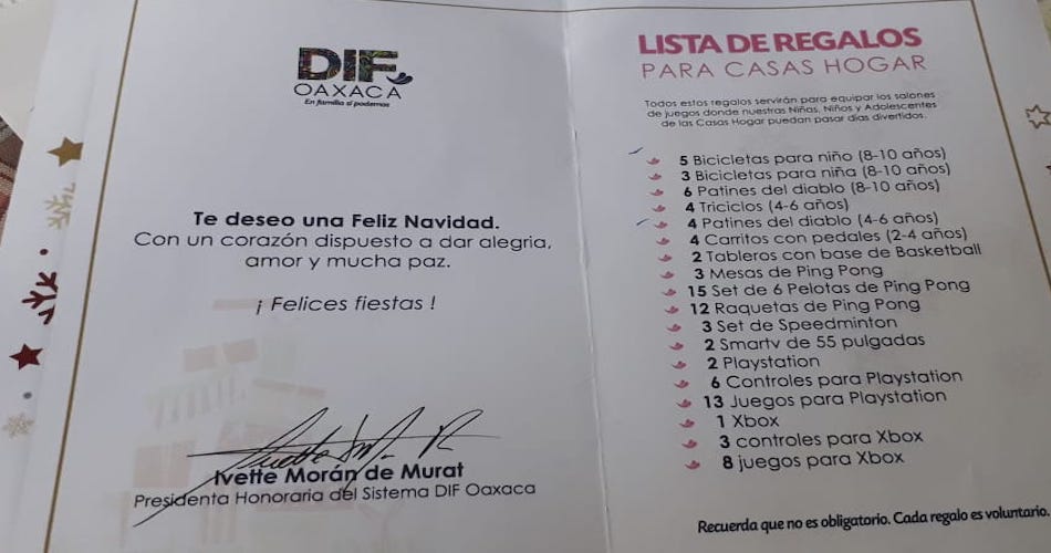 Ivette Morán de Murat, el gobierno paralelo, obliga a proveedores a «donar» juguetes «Fifí» para casas hogar