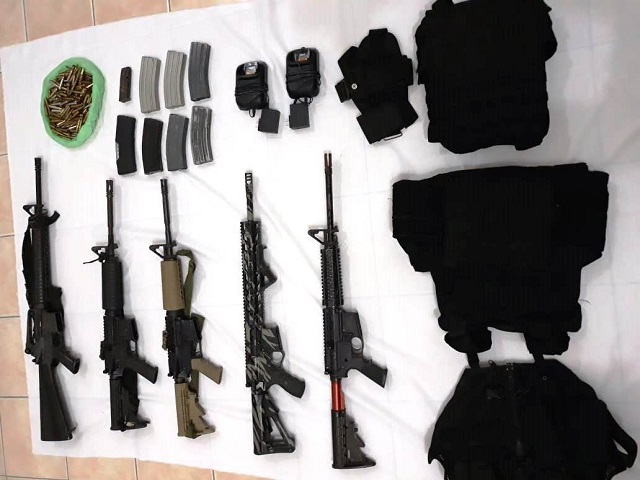 Confiscan la Policía Estatal y el Ejército Mexicano armas de grueso calibre y realizan dos detenciones